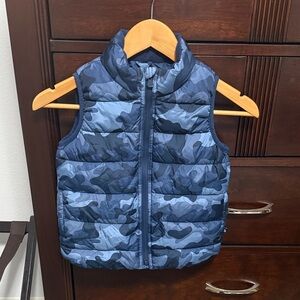 Gap Blue Camouflage Puffer Vest